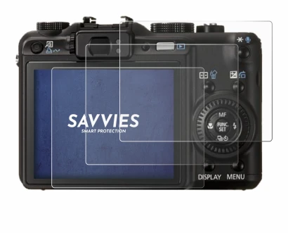 Image of the device Canon PowerShot G9 with a wide variety of screen protectors.