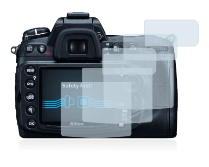 Image of the device Nikon D300 with a wide variety of screen protectors.