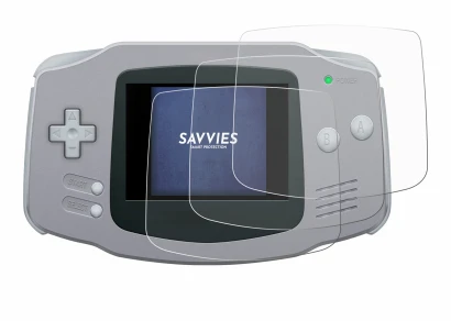 Image of the device Nintendo Gameboy Advance GBA with a wide variety of screen protectors.