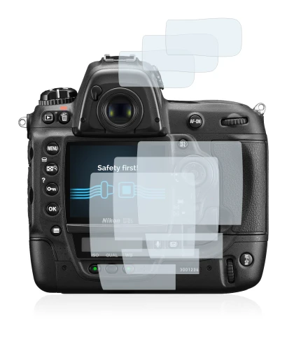 Image of the device Nikon D3S with a wide variety of screen protectors.