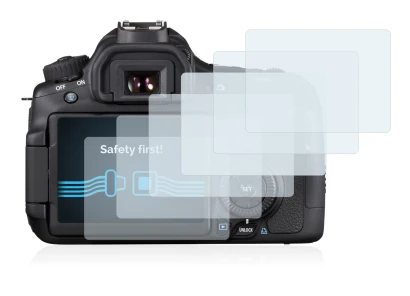 Image of the device Canon EOS 60D with a wide variety of screen protectors.