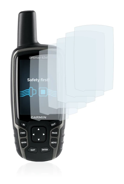 Image of the device Garmin GPSMAP 62st with a wide variety of screen protectors.
