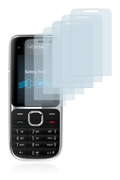 Image of the device Nokia C2-01 with a wide variety of screen protectors.
