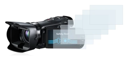 Image of the device Canon Legria HF G10 with a wide variety of screen protectors.
