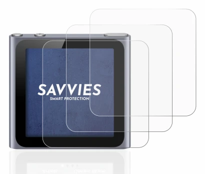 Image of the device Apple iPod nano 2011 (6th. Gen.) with a wide variety of screen protectors.