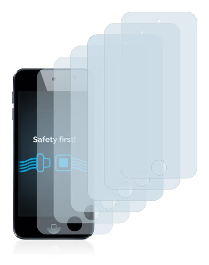 Image of the device Apple iPod Touch (5th. Gen.) with a wide variety of screen protectors.