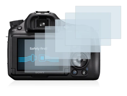 Image of the device Sony Alpha 58 (SLT-A58) with a wide variety of screen protectors.