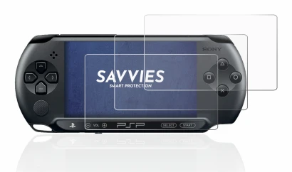 Image of the device Sony PSP 1004 with a wide variety of screen protectors.