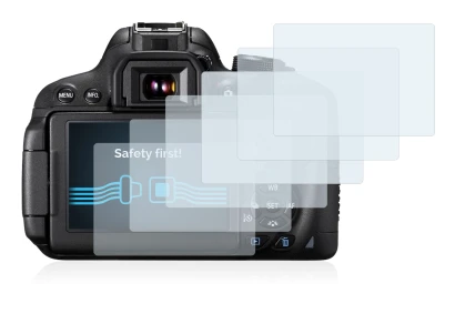 Image of the device Canon EOS 700D with a wide variety of screen protectors.