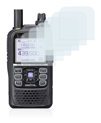 Image of the device Icom ID-51 with a wide variety of screen protectors.