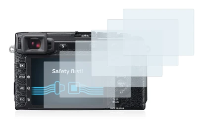 Image of the device Fujifilm X-E2 with a wide variety of screen protectors.