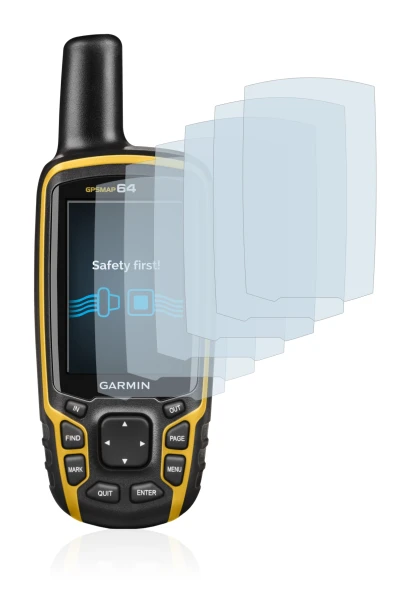 Image of the device Garmin GPSMAP 64 with a wide variety of screen protectors.