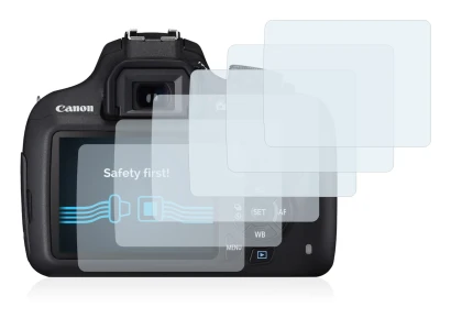 Image of the device Canon EOS 1200D with a wide variety of screen protectors.