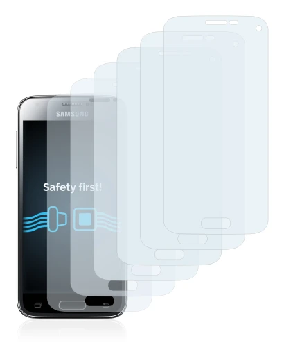 Image of the device Samsung Galaxy S5 Mini SM-G800F with a wide variety of screen protectors.