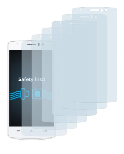 Image of the device THL 4000 with a wide variety of screen protectors.