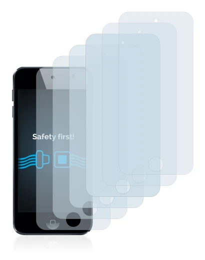 Image of the device Apple iPod Touch (6th. Gen.) with a wide variety of screen protectors.