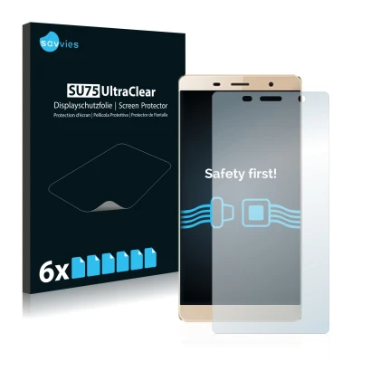 Front side of a product packaging with the brand logo Savvies. Next to it is the device Milai M8 Max shown with the correspond