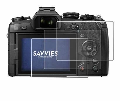 Image of the device Olympus OM-D E-M1 Mark II with a wide variety of screen protectors.