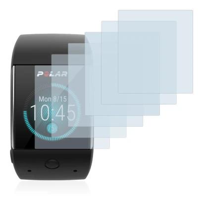 Image of the device Polar M600 with a wide variety of screen protectors.