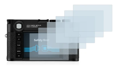 Image of the device Leica M10 with a wide variety of screen protectors.