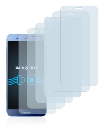 Image of the device Honor 8 Pro with a wide variety of screen protectors.