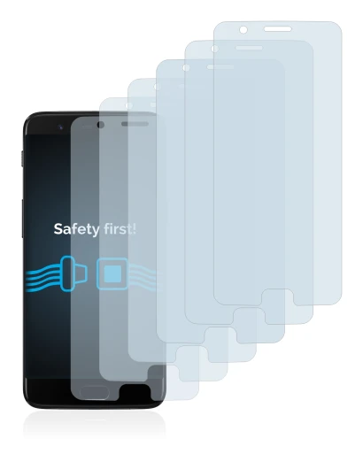Image of the device OnePlus 5 with a wide variety of screen protectors.