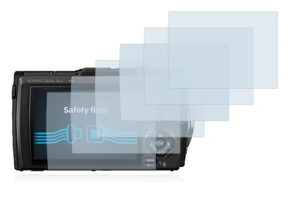 Image of the device Olympus Tough TG-5 with a wide variety of screen protectors.