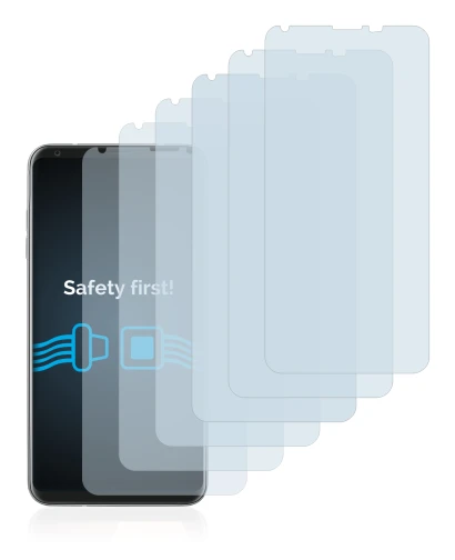 Image of the device LG V30 with a wide variety of screen protectors.