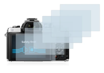 Image of the device Olympus OM-D E-M10 Mark III with a wide variety of screen protectors.