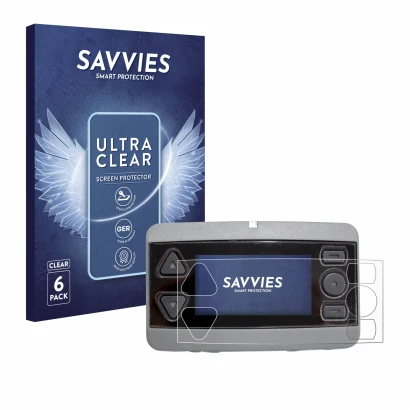 Front side of a product packaging with the brand logo Savvies. Next to it is the device Airbus P8GR shown with the correspondi