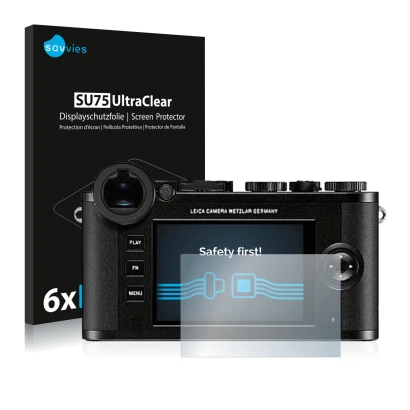 Front side of a product packaging with the brand logo Savvies. Next to it is the device Leica CL shown with the corresponding 