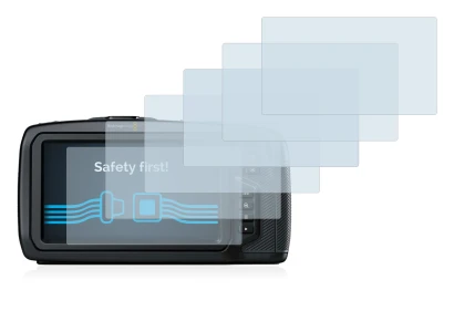 Image of the device Blackmagic Pocket Cinema Camera 4K with a wide variety of screen protectors.