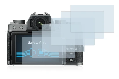 Image of the device Fujifilm X-T100 with a wide variety of screen protectors.