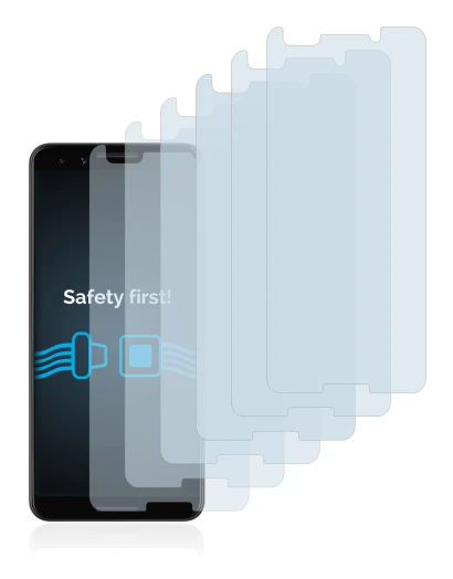 Image of the device Google Pixel 3 with a wide variety of screen protectors.