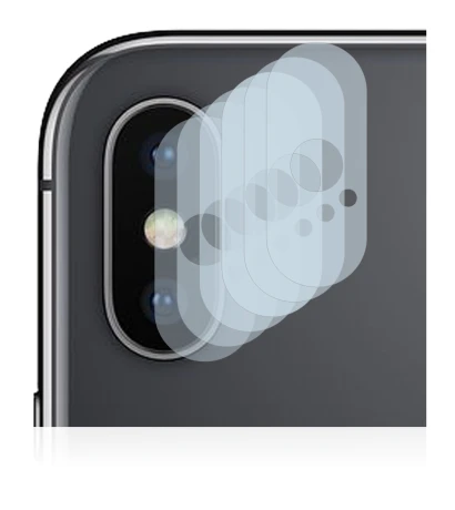 Image of the device Apple iPhone Xs (ONLY Camera Lens) with a wide variety of screen protectors.