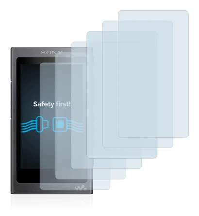 Image of the device Sony Walkman A40 with a wide variety of screen protectors.