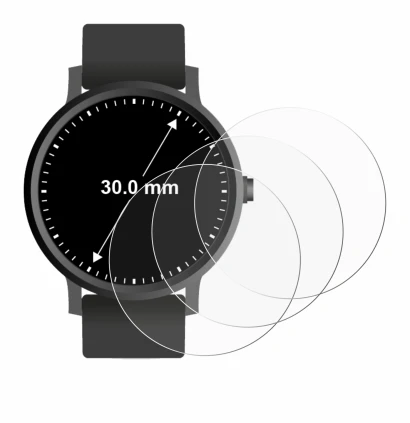 Image of the device Circular Displays (ø: 30 mm) with a wide variety of screen protectors.
