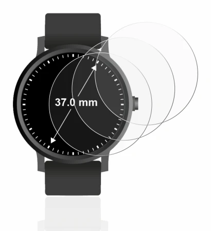 Image of the device Circular Displays (ø: 37 mm) with a wide variety of screen protectors.