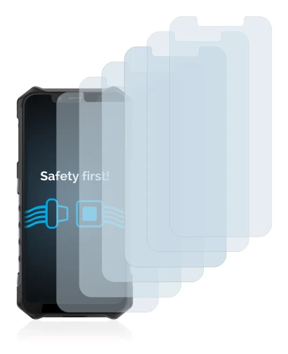 Image of the device Ulefone Armor 6 with a wide variety of screen protectors.