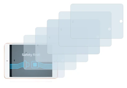 Image of the device Apple iPad Mini 5 2019 (Landscape, 5th Gen.) with a wide variety of screen protectors.