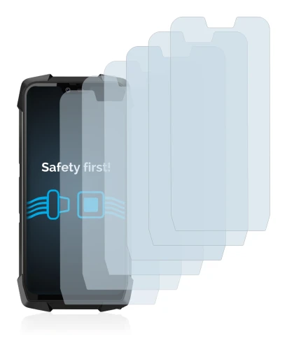 Image of the device Blackview BV9700 Pro with a wide variety of screen protectors.