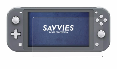 Image of the device Nintendo Switch Lite with a wide variety of screen protectors.