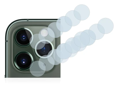 Image of the device Apple iPhone 11 Pro Max (ONLY Camera Lens) with a wide variety of screen protectors.