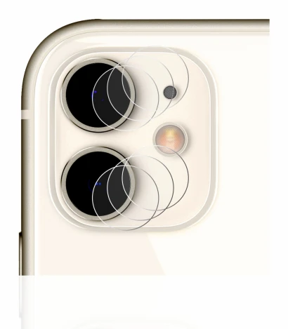 Image of the device Apple iPhone 11 (ONLY Camera Lens) with a wide variety of screen protectors.