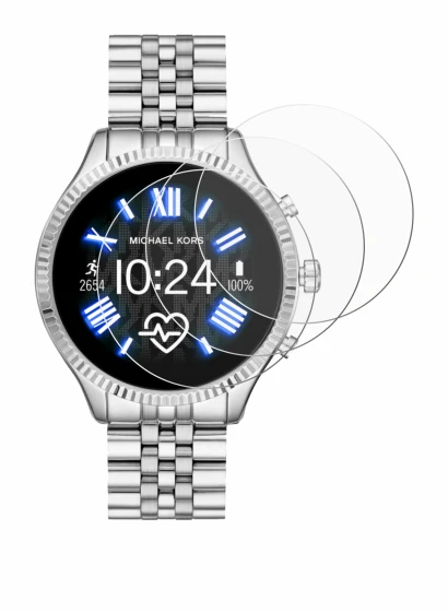 Image of the device Michael Kors Access Lexington 2 with a wide variety of screen protectors.