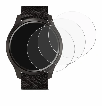 Image of the device Garmin vivomove Style (42 mm) with a wide variety of screen protectors.