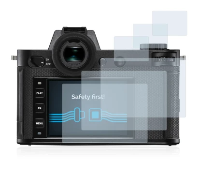 Image of the device Leica SL2 with a wide variety of screen protectors.