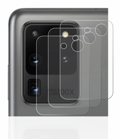 Image of the device Samsung Galaxy S20 Ultra (ONLY Camera Lens) with a wide variety of screen protectors.