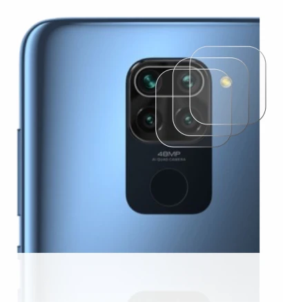 Image of the device Xiaomi Redmi Note 9 (ONLY Camera Lens) with a wide variety of screen protectors.