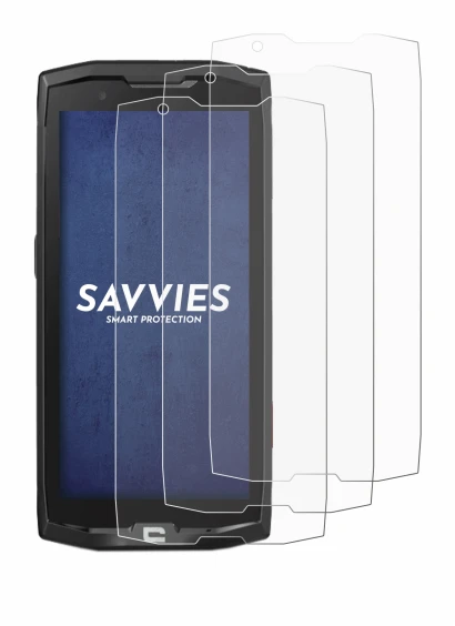 Image of the device Crosscall Core X4 with a wide variety of screen protectors.